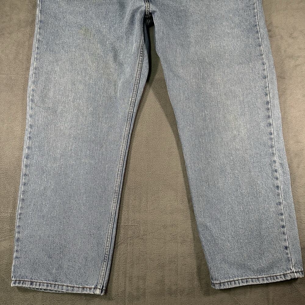 Levis 505 Jeans Mens 42x30 Regular Fit Straight Leg Denim Light Wash Y2K - Picture 2 of 10